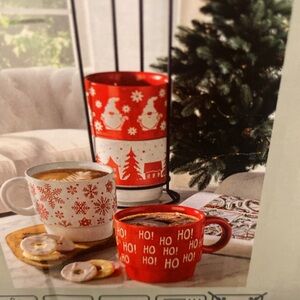 Signature Red Holiday 'HO! HO!' Mug Set
